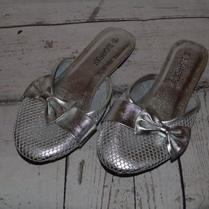 Sugarfoot Silver Flat Slip On Size
